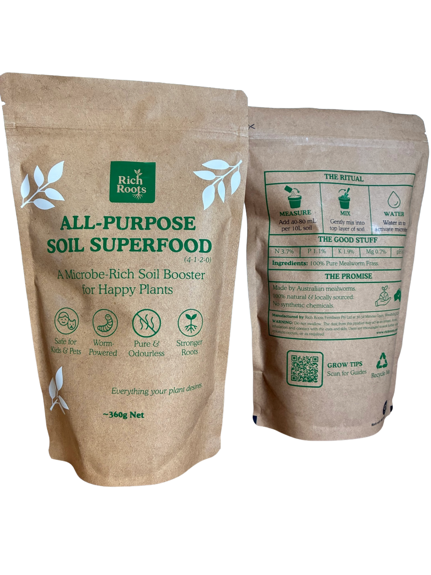 Mealworm Frass Fertiliser – Large Garden Pouch 360g