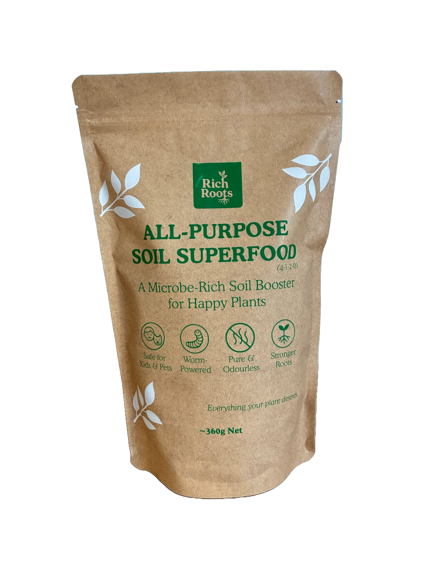 Mealworm Frass Fertiliser – Large Garden Pouch 360g